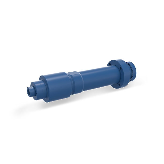 Siłownik hydrauliczny z tłoczyskiem przelotowym